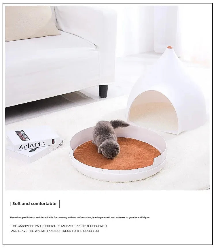 Kennel Teddy Kennel Removable Cat Litter Small Dog Pet Puppy Dog Supplies Winter Warm Four Seasons Available