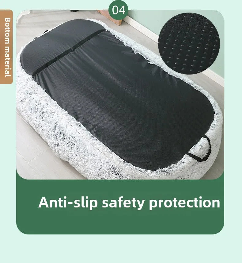 Large Kennel Pet Pad Human Dog Bed Winter Warm Pet Supplies Removable and Washable Sofa Lazy Can Sleep and Lie Down