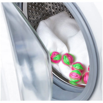 6pcs Nylon Laundry Ball Washing Machine Decontamination Ball Fur Lint Sticking Dedusting Roller Pet Hair Removal Ball in Laundry
