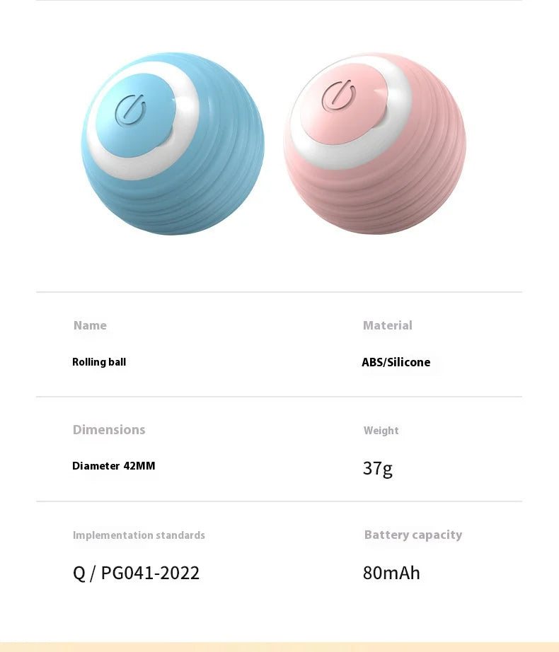Pet automatic cat teasing ball cat toy for self fun and relaxation, rolling ball pet gravity cat toy