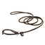 Slip Dog Leash Soft Thin Handmade Genuine Leather Pet Puppy Dog Chain Collar Leash Slip for Small Medium Dogs Training & Walking