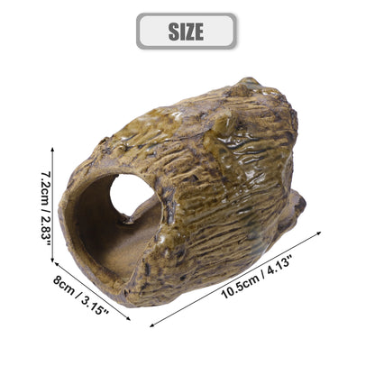 UXCELL Fish Tank Hideaway Rock Cave Ceramic Aquarium Decoration Fish Shrimps Shelter Pet Pottery House Canister Accessories