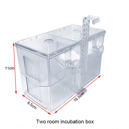 Aquarium Accessories Acrylic Fish Breeding Isolation Box Fish Tank Aquarium Breeder Double Guppies Hatching Incubator