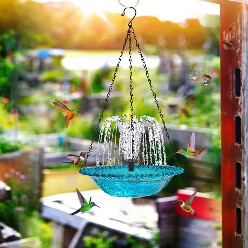 Bird Bath With Fountain Water Fountains Solar Powered Hummingbird Bath Bowl Outdoor Birdbath Bird Feeder Bird Baths For Garden