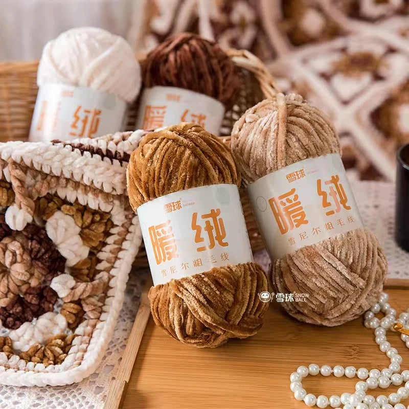 Ruyi bird warm fleece thick wool handmade DIY crochet woven golden velvet hook shoe thread wool ball