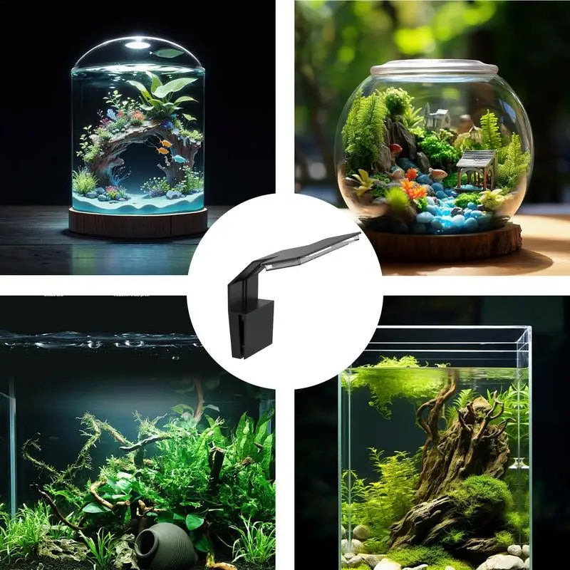 Fish Tank Clip On Light LED Aquarium Light Clamp Fish Light Lamp Fish Tank Lamp Bright Small Fish Tank Light Plant Aquarium