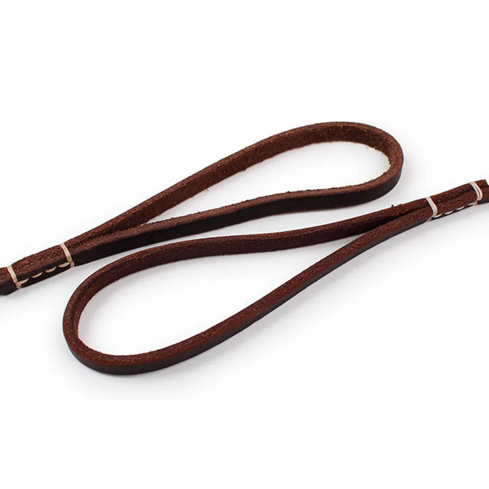 Hand-made Real Leather Pet Puppy Dog Leash for Small Dogs and Cats Lightweight Slender Genuine Leather Dog Leash Brown Red Green