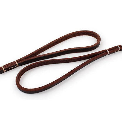 Hand-made Real Leather Pet Puppy Dog Leash for Small Dogs and Cats Lightweight Slender Genuine Leather Dog Leash Brown Red Green