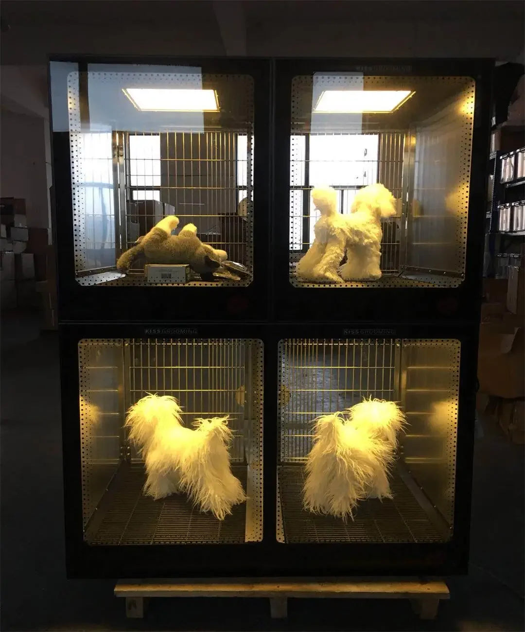 KA-505D Hot Sale Stainless Steel Pet-Showing Dog Cat Cage for Veterinary Powder coating high quality pet kennel