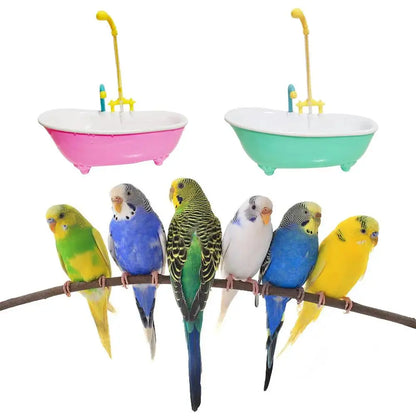 Parrot Automatic IntelligentBath Bird Shower Bathtub Cage Parakeet Plastic AccessoriesHousehold AccessoryBird Supplies Cute J1E2