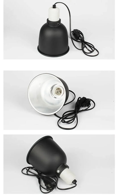5.5 Inch Reptile Deep Dome Lampshade Snakes Lizards Geckos Terrariums Light Fixture Reptile Lamp Cap Optical Reflection Cover