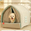 Warm Small Pet House with Double Door Curtain All-season Universal Closed Pet Kennel for Cats and Dogs