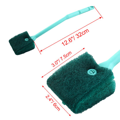 UXCELL Aquarium Cleaning Brush Double Sided Head Sponge Household Window Glass Algae Cleaner Scrubber Fish Tank Clean Tools