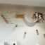 Wall Mounted Cat Climbing Shelves Cat House Cat Bridge Cat Hammock with Scratching Post and Pedals or Stairway for Kittens