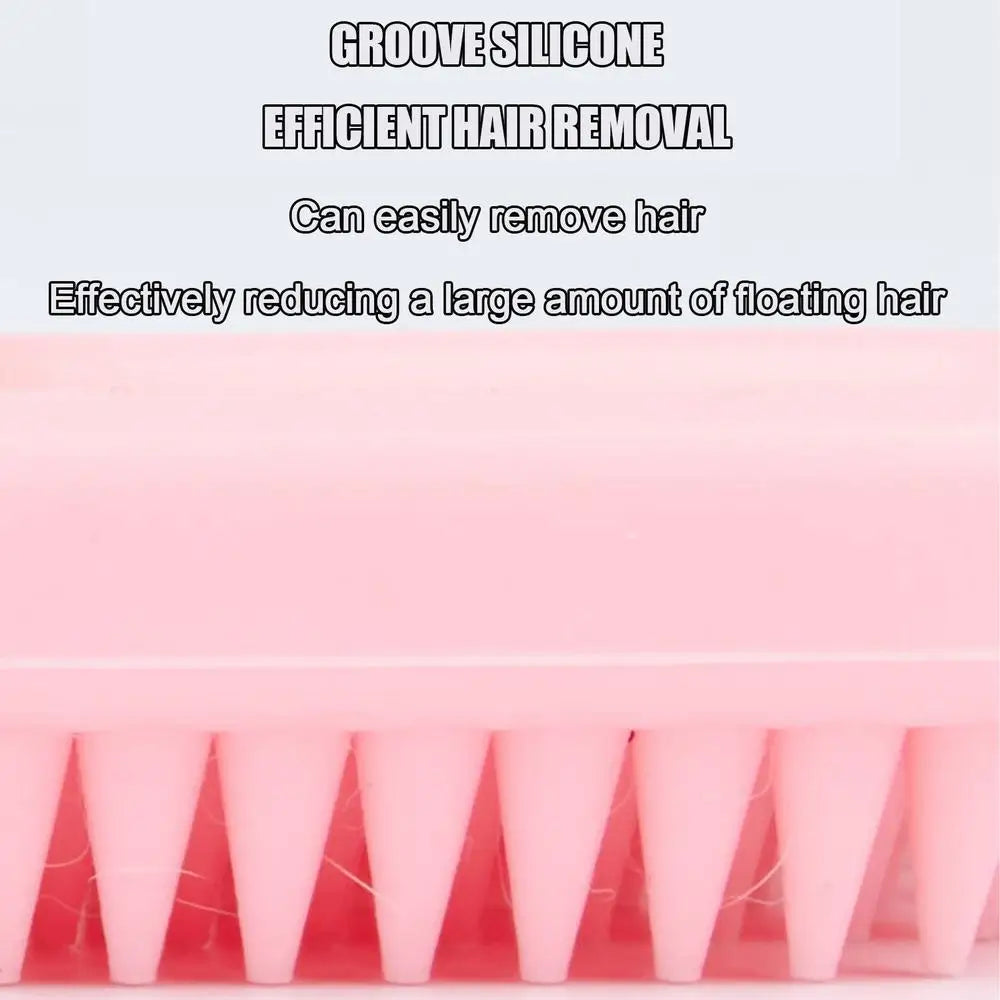 Dog Shower Brush Pet Grooming Shedding Massage Brush Bath Brush for Dog & Cat Hair Cleaner Mats Tangled Hair Comb Soft Silicone