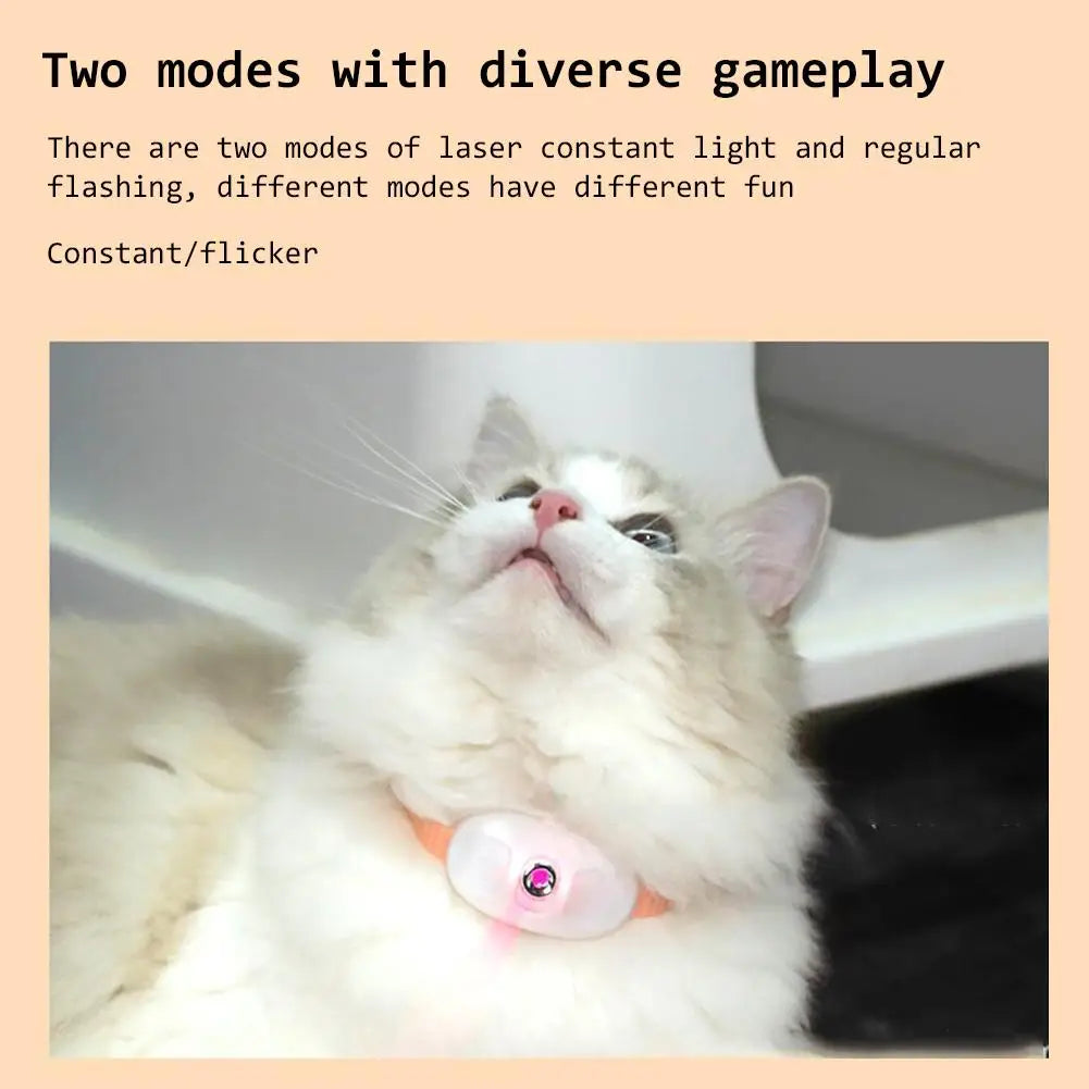 Smart Cat Amusement Collar TPC Material Light Cat Toy Cat Amusement Device USB Rechargeable Long Battery Life Cat Exercise
