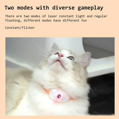 Smart Cat Amusement Collar TPC Material Light Cat Toy Cat Amusement Device USB Rechargeable Long Battery Life Cat Exercise