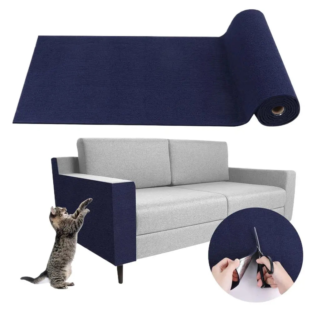 Cat Scratching Mat Self-Adhesive Trimmable Carpet Cat Pet Scratcher for Anti-scratching Sofa Furniture Protection Cat Accessorie