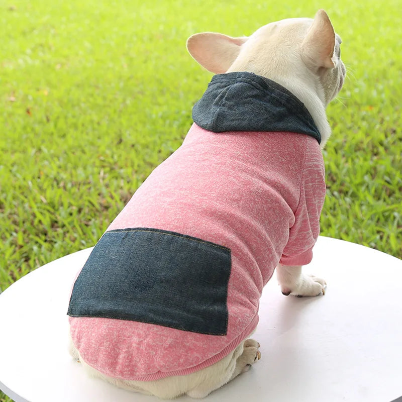 Autumn winter sweater cowboy pocket two legged clothes sports style pet clothes dog cat clothes pet products
