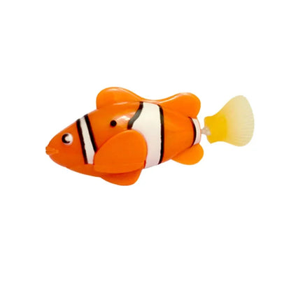 Pet Cat Toy LED Interactive Swimming Robot Fish Toy for Cat Glowing Electric Fish Toy to Stimulate Pet's Hunter Instincts