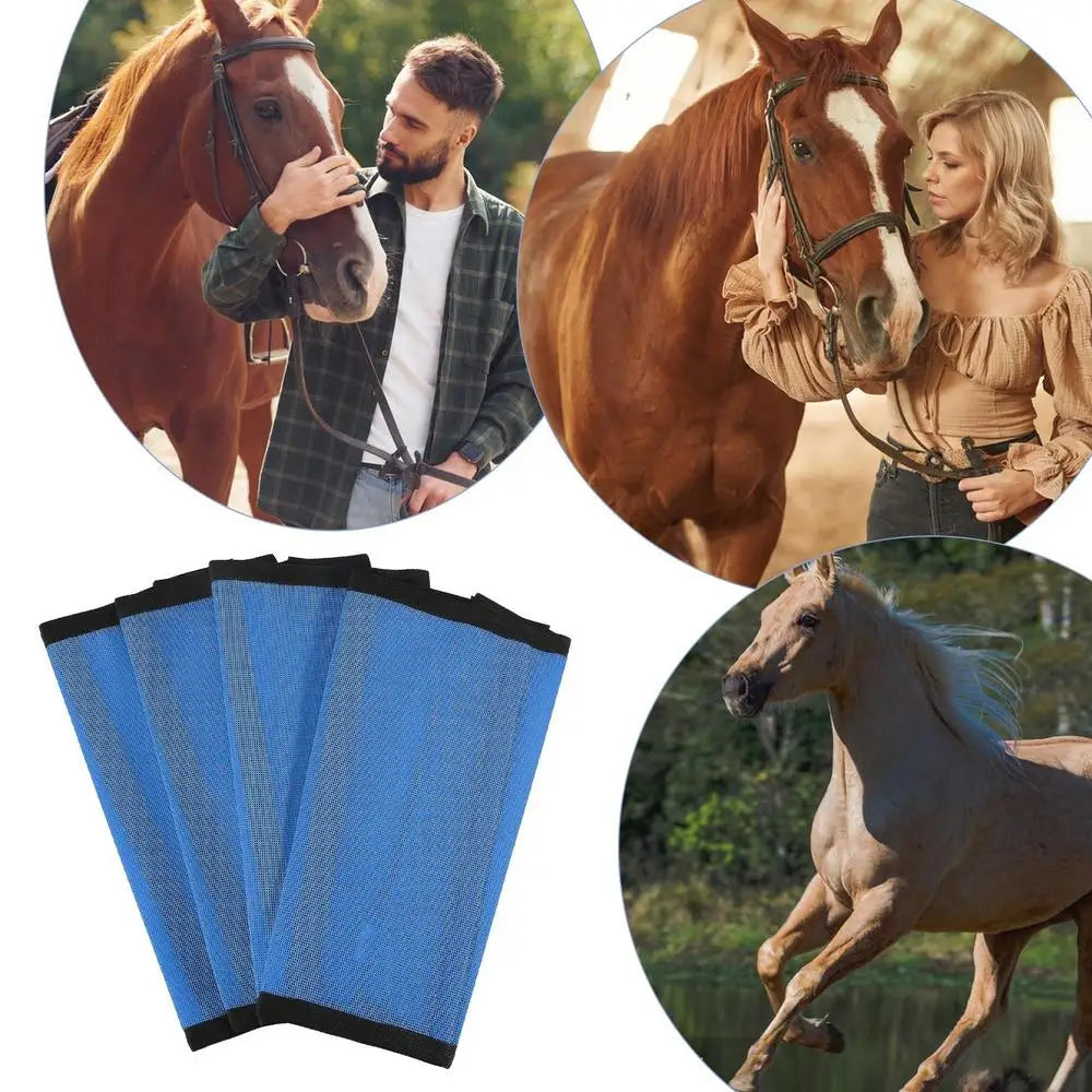 Fly Boots For Horses 4 PCS Fly Boots Reusable For Horses Fly Boots Durable Fly Boots Horses Minimizes Leg Fatigue Reduces Relife