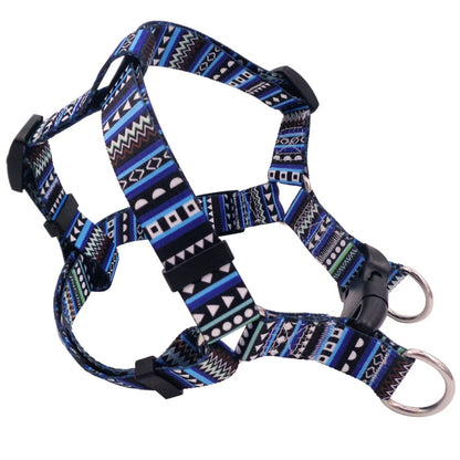 Luxury Designer Dog Harness for Chihuahua Bohemia Print Durable Walking Pet Collar Supplies Medium Big Puppy Leash Accessories
