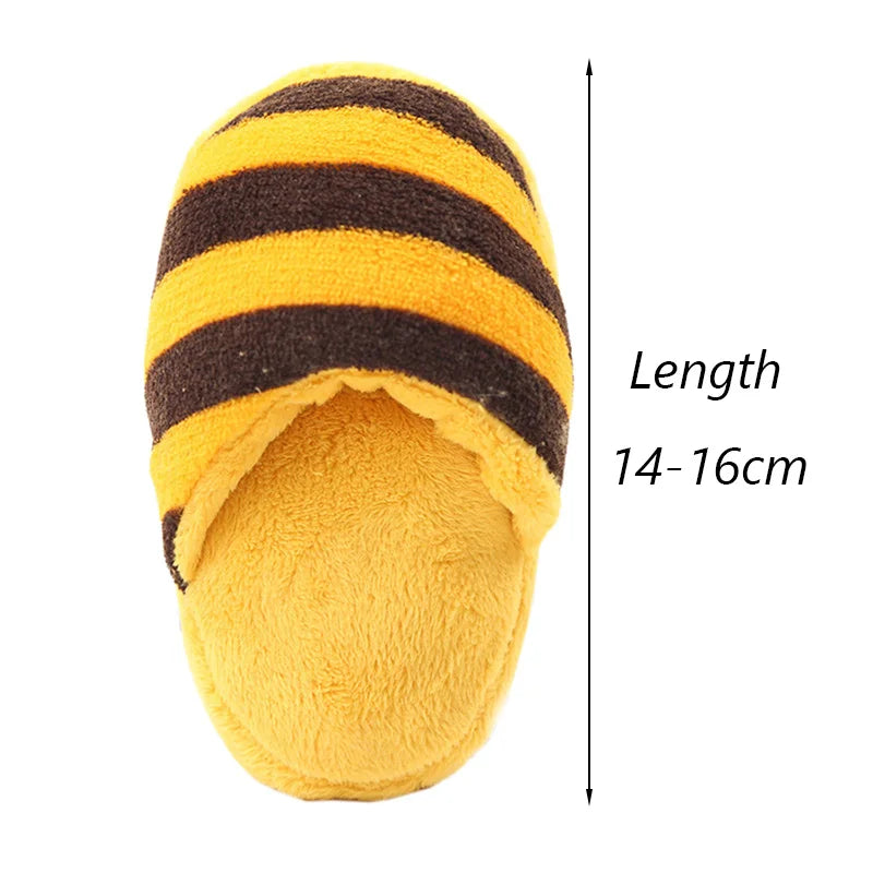 Plush Pipe Slippers Dog Chew Toy Squeaky Pet Toys for Small Dogs French Bulldog Yorkshire Puppy mascotas Supplies Cleaning Teeth