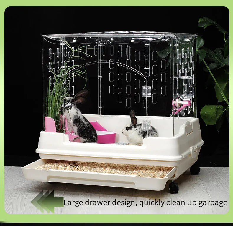 Indoor house acrylic  rabbit Chinchilla cage luxury cage for small animals pet house