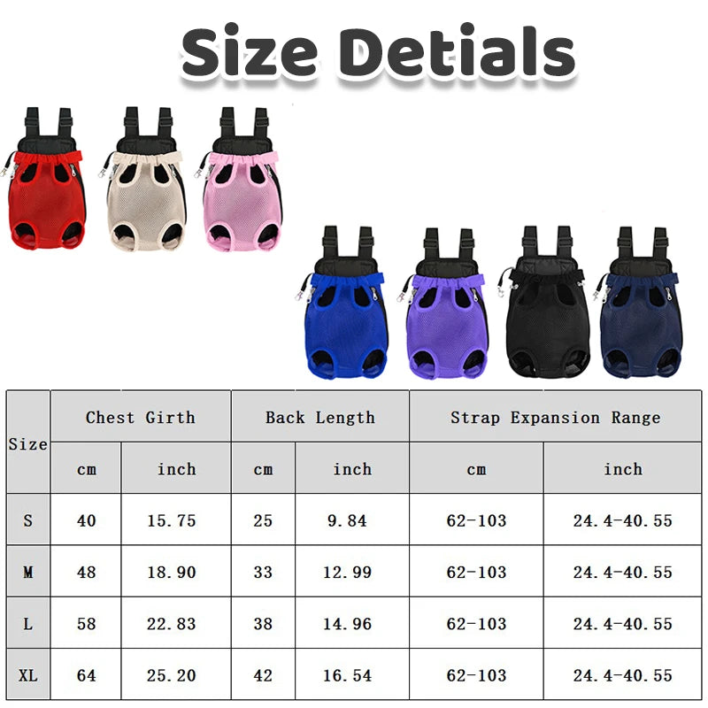 Pet Double Shoulder Portable Dog Backpack Mesh Breathable Carriers Dog Bag for Small Dogs Cat Puppy Outdoor Travel Pet Supplies
