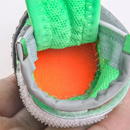 4PCS Dog Boots Dog Boots Paw Protector 5 Sizes Dog Boots With Rugged Rubber Sole Breathable Dog Boots Anti-slip For Summer