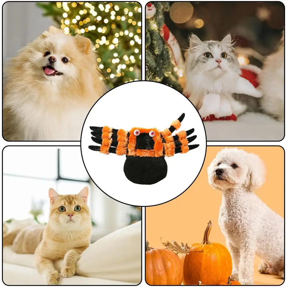Pet Spider Costume Fun Cosplay Outfits Dress up  Pet Supplies for Halloween Dressing Spider Decor Spooky Halloween Parties