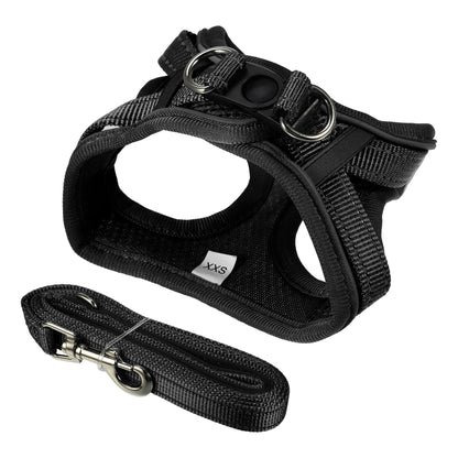 UXCELL Dog Harness Slip Lead Dog Leash 2pcs Sets Adjustable Dog Lead Step-in Puppy Pet Vest for Small Medium Dogs
