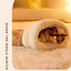 Cat Winter Sleeping Bag Pet Down Sleeping Bag Nest PP Cotton Semi-enclosed Warm And Comfortable Large Pocket Design M/L Cute