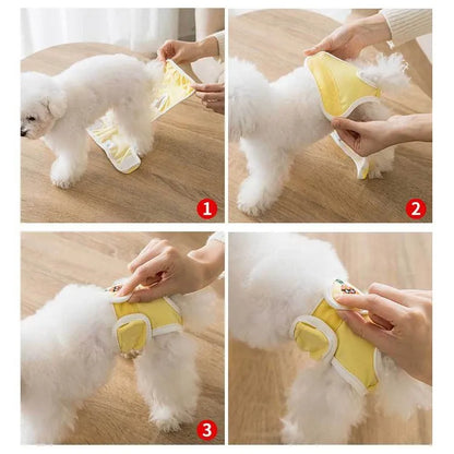 Washable Dog Diapers Pet Physiological Pant Puppy Women's Shorts Underwear Female Dog Diaper Panties Pet Cat Dog Clothes 2024