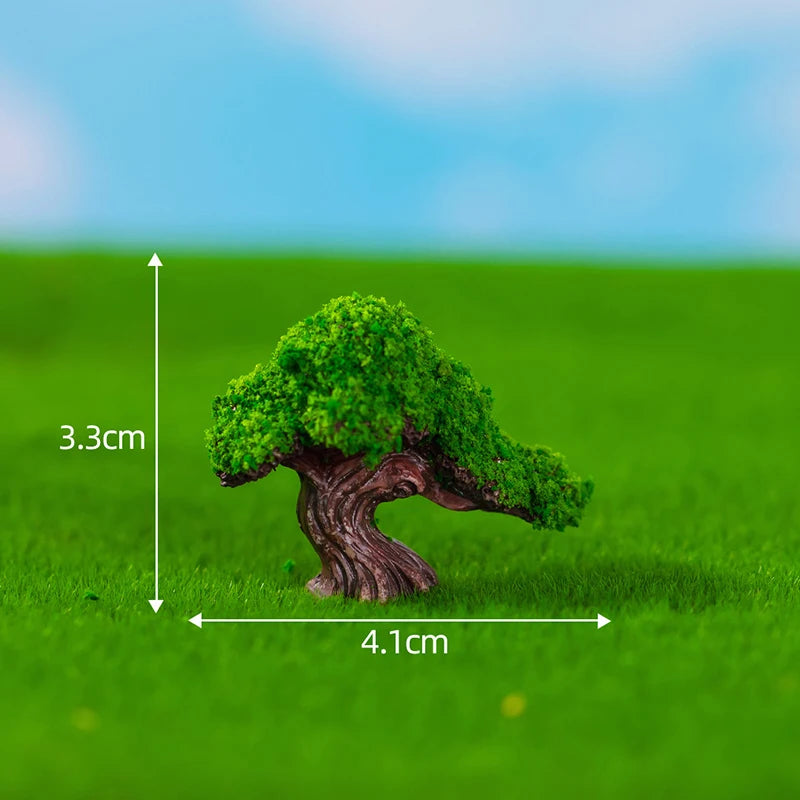 Simulated Moss Small Tree Aquarium Ornaments Decoration Artificial Resin Tree for fish Tank Creative Ornament Background Home