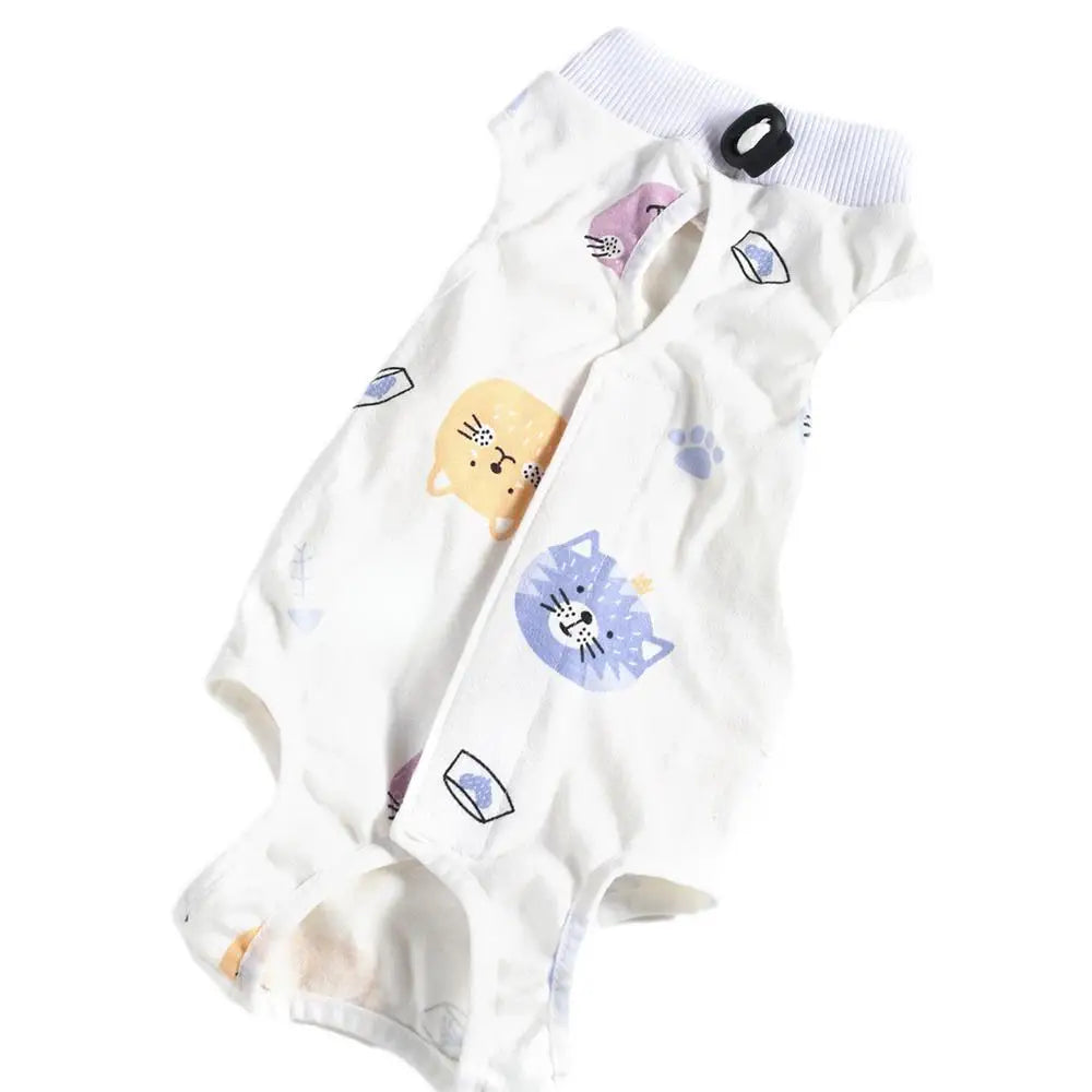 Cat Recovery Onesie Breathable Spay Abdominal Kitten Recovery Shirt Collar Alternative Kitten Onesie Clothes Kitten Shirt Coats