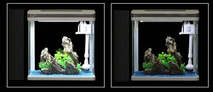 Intelligent fish tank Ultra clear glass Small aquarium LED table fish tank Landscape aquarium MOQ 500 pcs