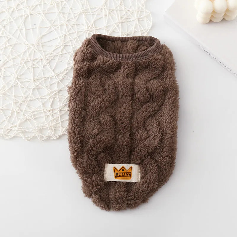 Cute Dog Sweaters For Small Dogs Chihuahua Knit Sleeves Puppy Winter Fleece Harness Clothes Sweater For Cat Warm Puppy Hoodie