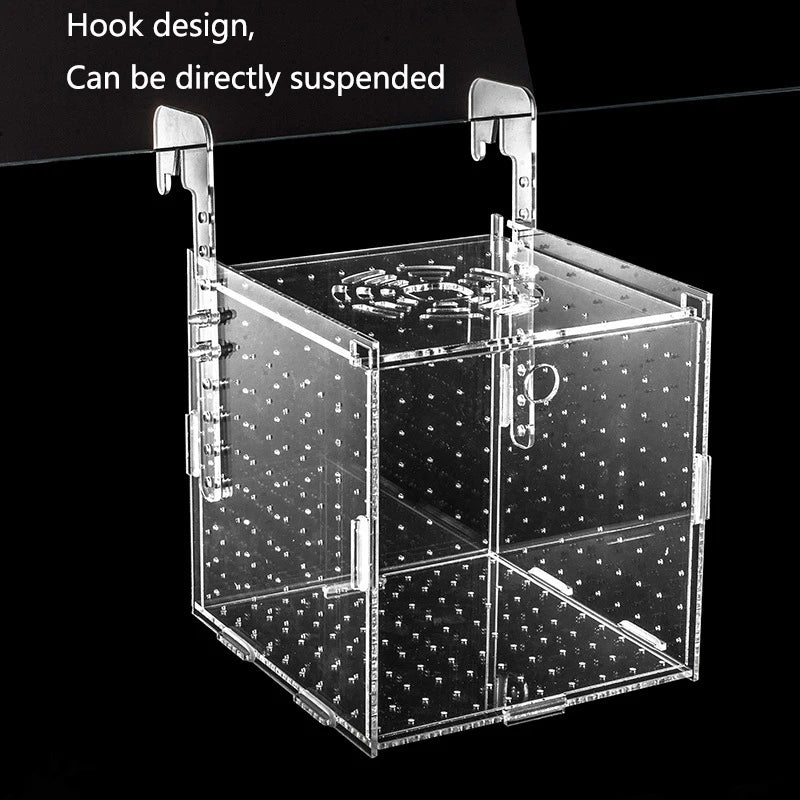 HighTransparent Acrylic Aquarium Fish Breeding Feeding Isolation Box Fish Aquarium Breeder Hatching Incubator Tank  Accessories