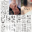 15pcs Waterproof Temporary Tattoo Sticker Starry Moon Flower Heart Flying Bird Fake Tatto Flash Tatoo finger Tato for  Women Men