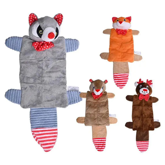 Stuffless Squeaky Dog Toys Interactive Plush Puppy Chew Toys With Squeakers Crinkle Interactive Toy No Stuffing With Squeakers