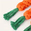 Pet carrot cotton rope toy, hand-woven tooth cleaning and teething resistant knotted rope, dog toy
