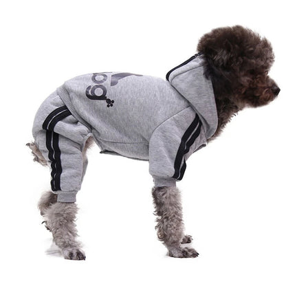 Four Legs Solid Pet Dog Clothes XXL Medium Big Puppy Winter Cat Sweatshirt French Bulldog Hoodie Keep Warm New Year Pet Clothing
