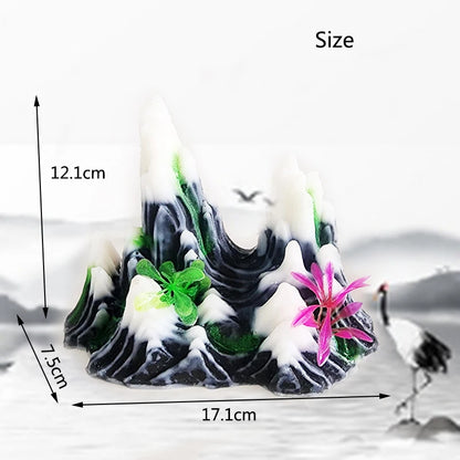 Resin Aquarium Rockery Mountain Decoration Artificial View Rock Cave Stone Tree Fish Tank Ornament Pet Supplies Home Decor