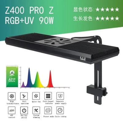 Week Aqua Z400 90W Full Spectrum Aquarium Plant Light APP Control Adjustable Height LED Freshwater Coral Plants Growing Light