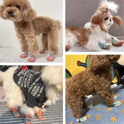 Small Dog Shoes Breathable Dog Shoes for Hot Pavement Pet Puppy Boots & Paw Protectors for Doggies for Hardwood Floors Anti Slip