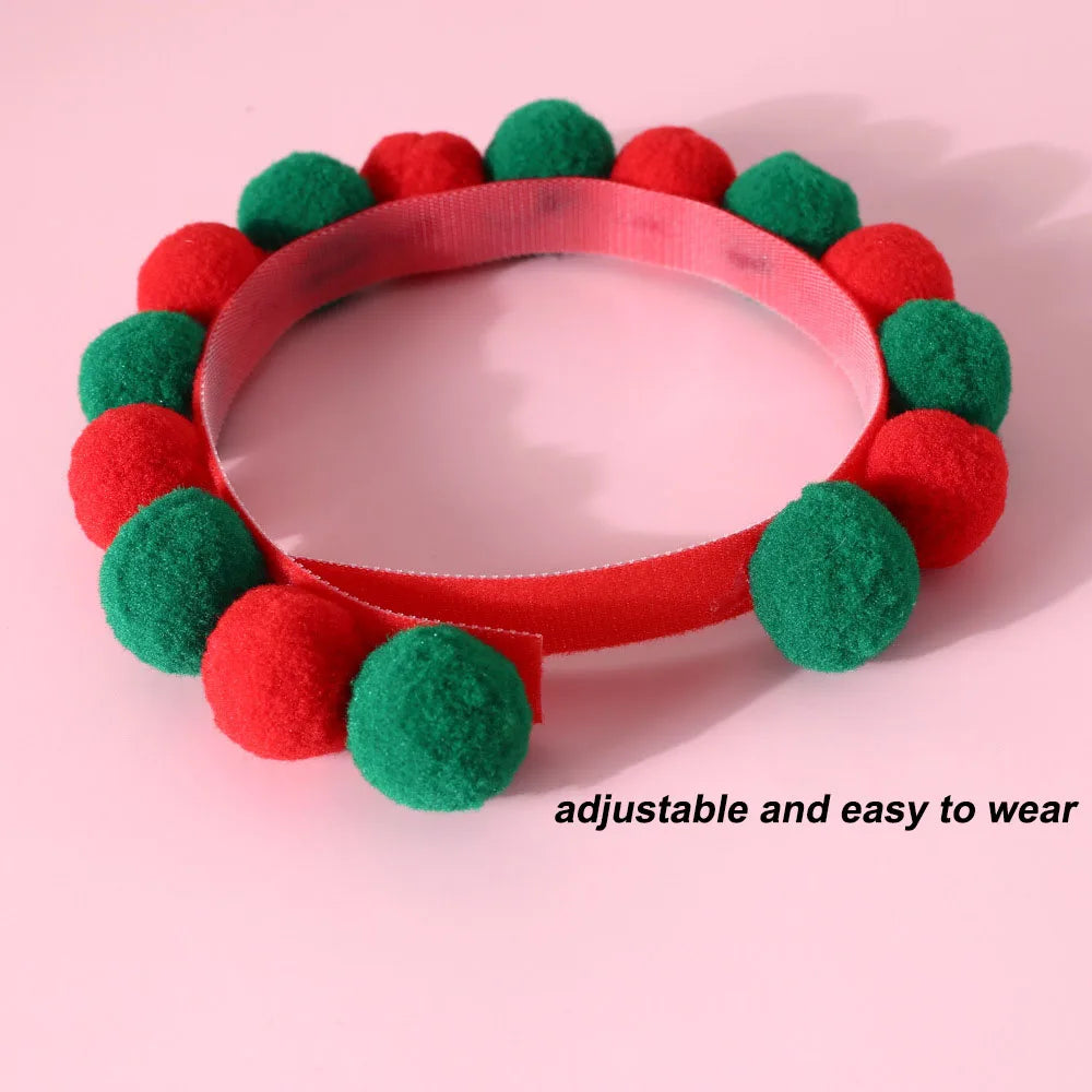 Pet Necklace Collars For Cats Puppy Dogs Cute Plush Ball Collar Adjustable Cat Neck Strap Fashion Pet Party Supplies Accessories