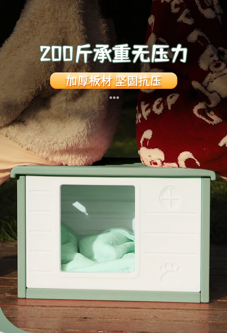 Kennel All Seasons Dog House Summer Small Dog Delivery Room Closed Pet Bed Cat Nest Summer Indoor Dog House
