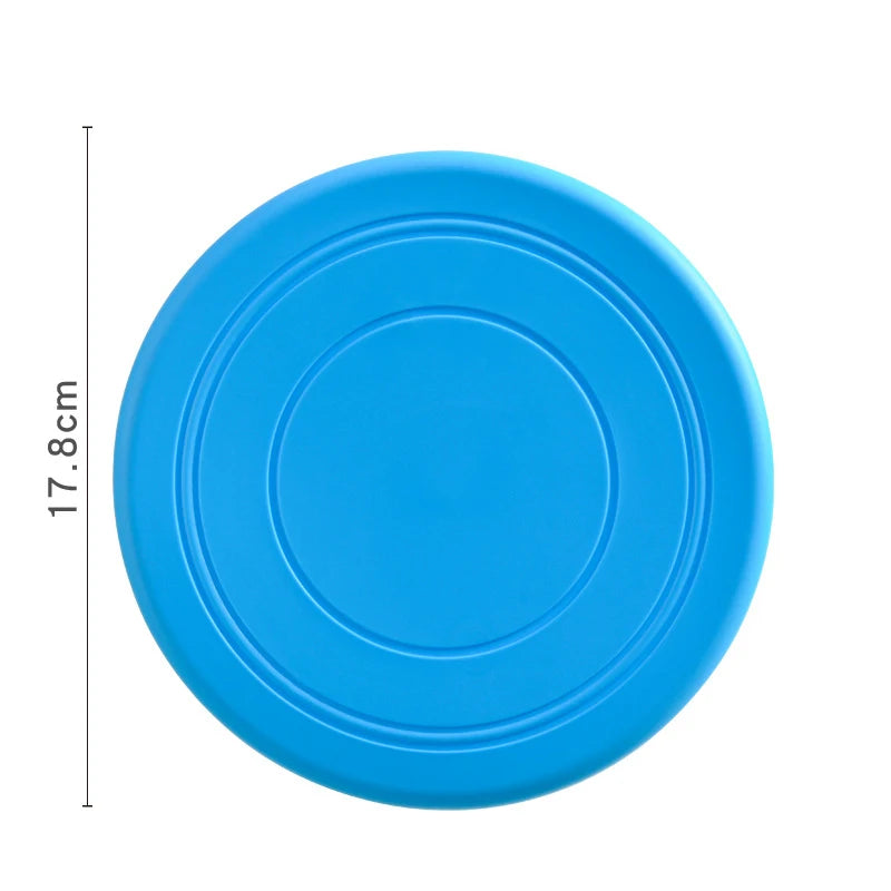 Rubber Flying Saucer Interactive Dog Toy For Large Dogs Soft Dog Accessories Puppy Training Supply Puzzle Activity Game Chewers