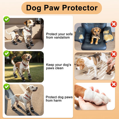 UXCELL 4pcs Summer Dog Shoes Breathable Mesh Dog Boots Paw Protectors for Hot Roads Outdoor Walking Pet Shoes Portswear
